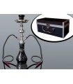 ΝΑΡΓΙΛΕΣ MADO SHISHA ΔΙΠΛΟΣ 48cm HOOKAH 2 HOSE BLACK 665-5510 ΜΑΥΡΟΣ ΜΕ ΒΑΛΙΤΣΑΚΙ