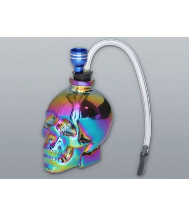 Νερόπιπα MADO GLASS WATER PIPE 665-4213 SKULL RAINBOW 11cm