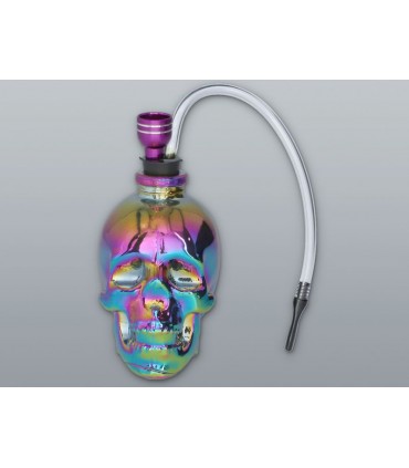 Νερόπιπα MADO GLASS WATER PIPE 665-4213 SKULL RAINBOW 11cm