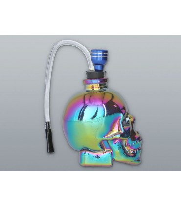 Νερόπιπα MADO GLASS WATER PIPE 665-4213 SKULL RAINBOW 11cm