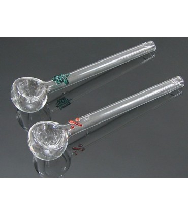 OIL PIPE 665-0203 ΓΥΑΛΙΝΟ ΠΙΠΑΚΙ ΓΙΑ ΛΑΔΙ GLASS BONG 13cm σε 2 χρώματα (spoon vaporizer)