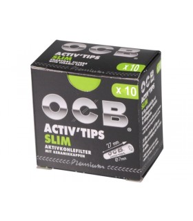 OCB ACTIV TIPS 7mm SLIM 10 Φίλτρα Ενεργού Άνθρακα 99108858