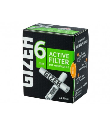 Φιλτράκια GIZEH 6mm Ενεργού Άνθρακα Active Filter 34 Green