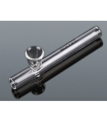 Πίπα Hemp Γυάλινη BULLET 665-0240 (2004) Glass Pipe με σίτα 150mm