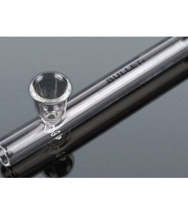 Πίπα Hemp Γυάλινη BULLET 665-0240 (2004) Glass Pipe με σίτα 150mm