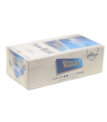 RIZLA Blue Thin μπλε 50 κουτί με 50 χαρτάκια στριφτού