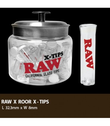 Τζιβάνα Γυάλινη Raw Slim Glass X-Tips Στρογγυλή 6mm - 1 Τεμάχιο
