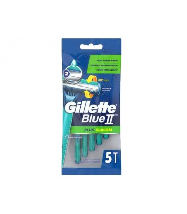 GILLETTE BLUE II PLUS SLALOM - Ξυραφάκια Μιας Χρήσης (Συσκ. 5 τμχ.)