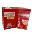 Φιλτράκια GIZEH κόκκινα με κόλλα Slim 6mm, 120+30 (κουτί με 20 σακουλάκια)