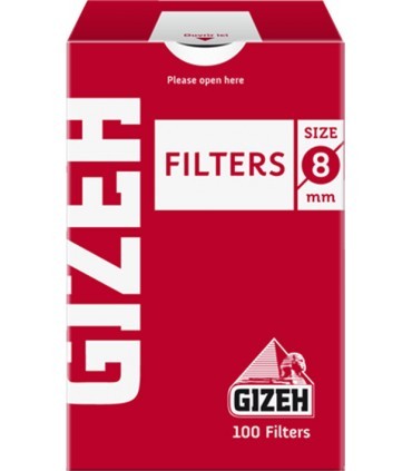 Φιλτράκια GIZEH REGULAR 8mm 100 GIF004 (κουτί με 10 πακετάκια)