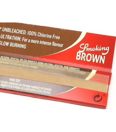 Smoking BROWN King Size 33 Ακατέργαστο Χαρτάκια Στριφτού