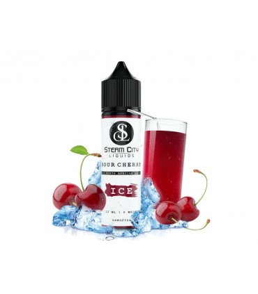 STEAM CITY SOUR CHERRY ICE FLAVOUR SHOT 12/60ML (κεράσι)