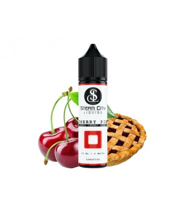 STEAM CITY CHERRY PIE FLAVOUR SHOT 12/60ML (πίτα με κεράσι)
