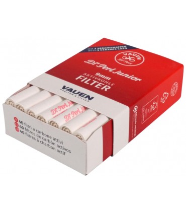 Φιλτράκια Πίπας Καπνού Vauen Dr Perl 9mm Ενεργού Άνθρακα με 40 Φίλτρα - 1 Πακετάκι