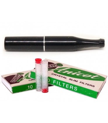 Πίπα τσιγάρου ANICOT ΜΑΥΡΗ LUXOR SLIM (6mm)