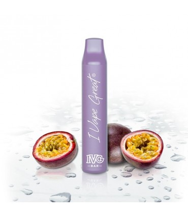 Ηλεκτρονικό τσιγάρο μιας χρήσης IVG BAR Plus 800 PASSION FRUIT  20mg (φρούτα του πάθους) 2ml