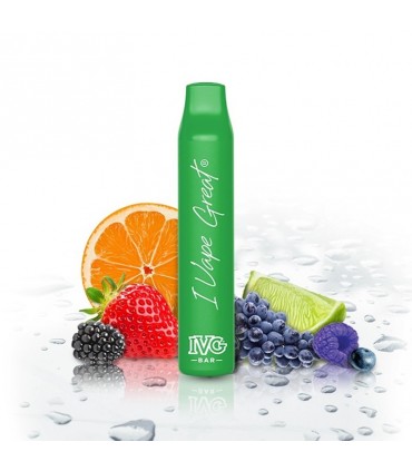 Ηλεκτρονικό τσιγάρο μιας χρήσης IVG BAR Plus 800 RAINBOW 20mg (ποικιλία φρούτων) 2ml