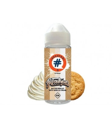 HASHTAG FLAVORSHOTS BISCOTEQUE Shake and Vape 24/120ML (μπισκότο βουτύρου με κρέμα)