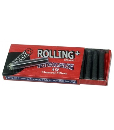 ROLLING 46001 SLIM ΦΙΛΤΡΑ ΕΝΕΡΓΟΥ ΑΝΘΡΑΚΑ 6mm (πακετάκι των 10) ΠΙΠΑΣ ΤΣΙΓΑΡΟΥ