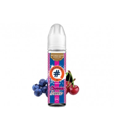HASHTAG FLAVORSHOTS CHERRIES BERRIES Shake and Vape 12/60ML (βατόμουρο και κεράσι)