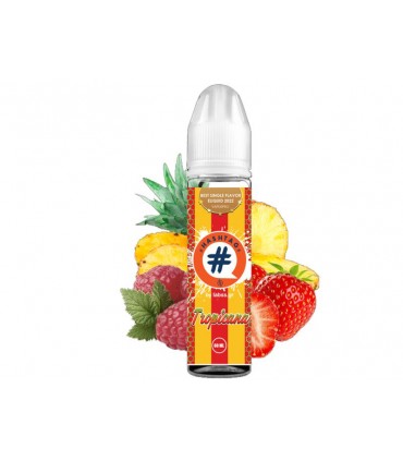 HASHTAG FLAVORSHOTS TROPICANA Shake and Vape 12/60ML (ανανάς, βατόμουρα, μάνγκο και φράουλες)