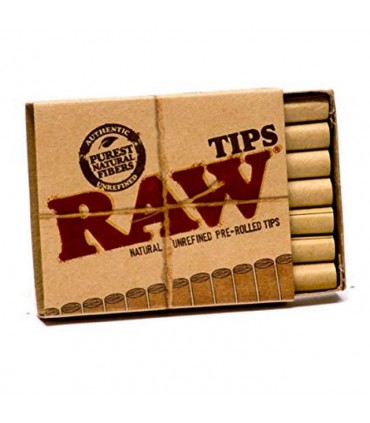 Τζιβάνες Raw Tips Prerolled Ακατέργαστες  Προτυλιγμένες - 20 Πακετάκια