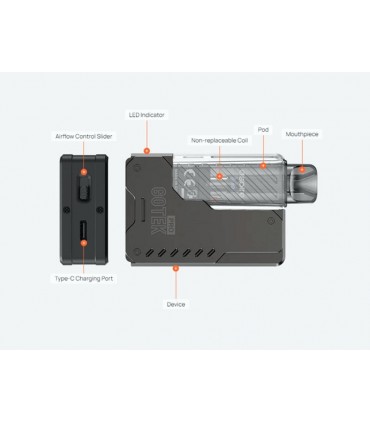 GOTEK PRO Pod Kit 1500mAh by Aspire 2ml