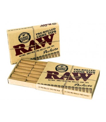 Τζιβάνες Raw Tips Pre Rolled Cone Ακατέργαστες Κωνικές Προτυλιγμένες - 20 Πακετάκια