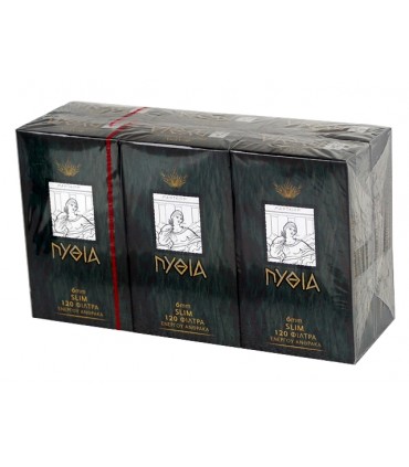 Φιλτράκια ΠΥΘΙΑ Slim 6mm Ενεργού Άνθρακα 120 (κουτί με 6 πακετάκια)