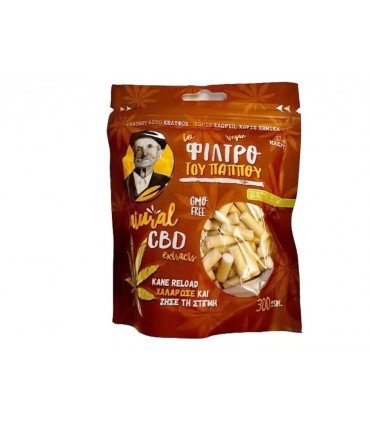 Φιλτράκια του παππού 47642 Extra Slim 300 Natural CBD Μακρύ 17mm