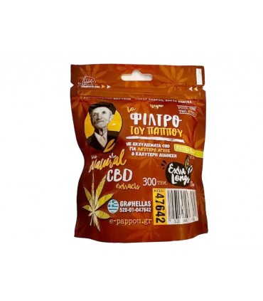 Φιλτράκια του παππού 47642 Extra Slim 300 Natural CBD Μακρύ 17mm