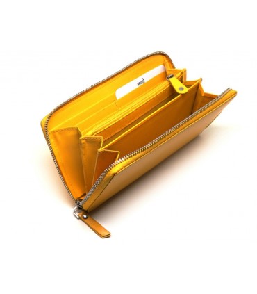 MENTZO L202 YELLOW RFID SELENE ΔΕΡΜΑΤΙΝΟ ΠΟΡΤΟΦΟΛΙ