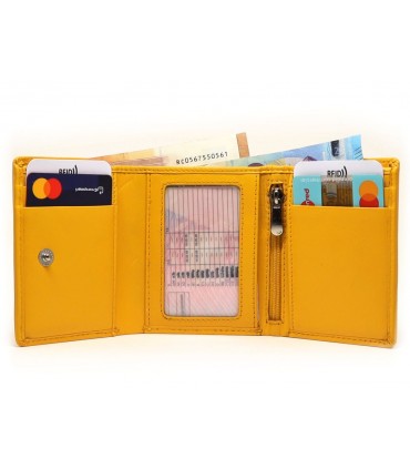 MENTZO L301 YELLOW RFID IRIS ΔΕΡΜΑΤΙΝΟ ΠΟΡΤΟΦΟΛΙ