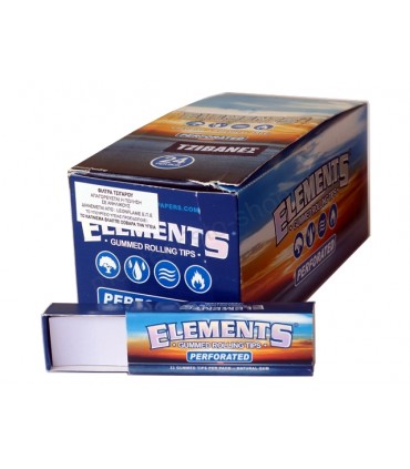 Τζιβάνες Elements Gummed Rolling Tips Perforated  Διάτρητες με κόλλα με 33 φύλλα - 24 Πακετάκια