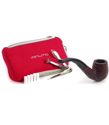 SAVINELLI MINUTO 609 RUSTICA MARRONE BROWNBLAST (mini) πίπα καπνού κυρτή - P249ZB**