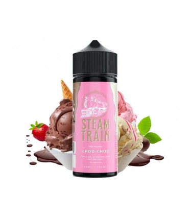 STEAMTRAIN Flavour Shot CHOO CHOO 30ml / 120ml (παγωτό σοκολάτα, φράουλα και βανίλια)