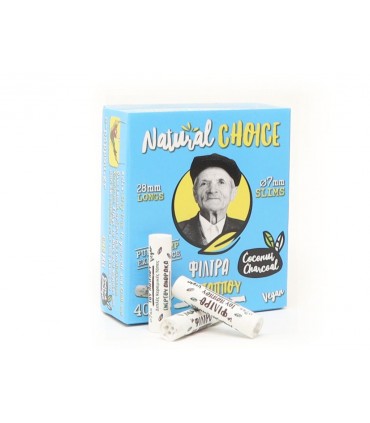 Φίλτρο του παππού 46000-027 Ενεργού Άνθρακα 7mm SLIM  - 40τεμ - 1 πακετάκι