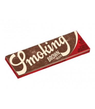 Χαρτάκια Smoking Brown Medium 1&1/4 (Καφέ Ακατέργαστα) με 50 φύλλα - 1 Πακετάκι