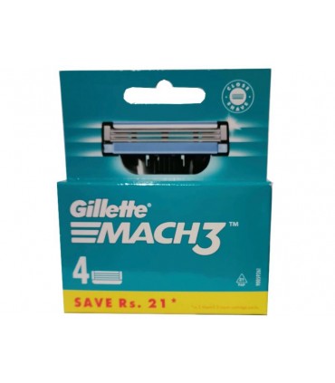 GILLETTE MACH3 ΑΝΤΑΛΛΑΚΤΙΚΕΣ ΚΕΦΑΛΕΣ (με 3 Λεπίδες και Λιπαντική Ταινία) 4 τμχ. ΧΑΡΤΙΝΗ ΣΥΣΚΕΥΑΣΙΑ
