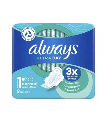 ΣΕΡΒΙΕΤΕΣ ALWAYS Ultra Day NORMAL με φτερά 9τεμ.