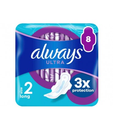 ΣΕΡΒΙΕΤΕΣ ALWAYS Ultra Day LONG-SUPER με φτερά 8τεμ.