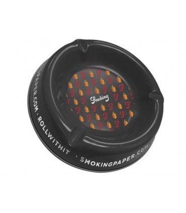 ΣΤΑΧΤΟΔΟΧΕΙΟ SMOKING FLAMES BLACK 20cm ΜΕΓΑΛΟ METAL ASHTRAY