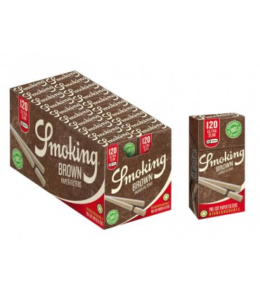 Φιλτράκια SMOKING BROWN Pre-Cut 5,7mm ultra slim ΒΙΟΔΙΑΣΠΩΜΕΝΑ 120 φίλτρα