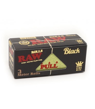 RAW BLACK ROLL CLASSIC KING SIZE UNREFINED (ρολό για στριφτό 3 μέτρα) -1 τεμάχιο