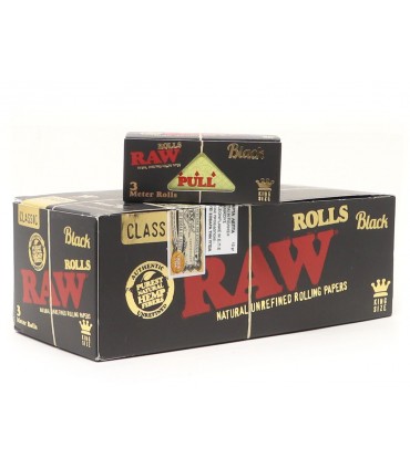 RAW BLACK ROLL CLASSIC KING SIZE UNREFINED (ρολό για στριφτό 3 μέτρα) -1 τεμάχιο