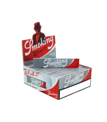 Χαρτάκια Smoking Master King Size (Ασημί Μεγάλα) με 33 φύλλα - Συσκευασία των 50