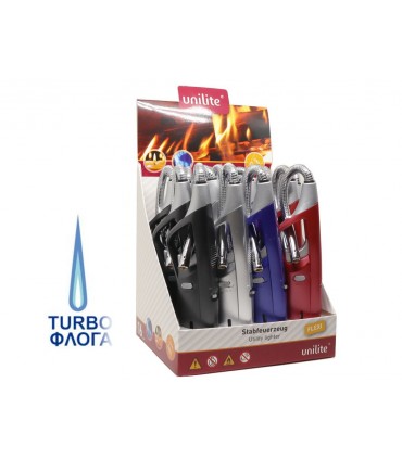 Αναπτήρας μακρύς αντιανεμικός TURBO UNILITE 12596-01 (εύκαμπτος) 30cm (ΚΟΥΤΙ 16ΤΕΜ)