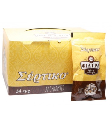 ΣΕΡΤΙΚΟ 135 ΑΛΕΥΚΑΝΤΟ SLIM 6mm 51160 σε σακουλάκι και δώρο χαρτάκια (ΚΟΥΤΙ 34 ΤΕΜ)