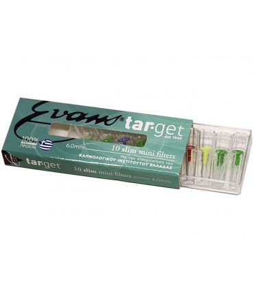Πιπάκια τσιγάρου TARGET Slim 6mm by Evans - 1 Πακετάκι