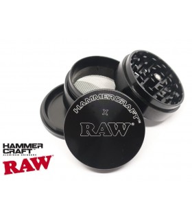 HAMMERCRAFT X RAW ALUMINIUM BLACK MEDIUM 56mm 4 PARTS GRINDER